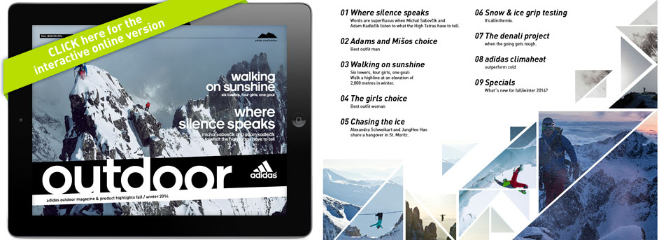 adidas outdoor ipad magazin